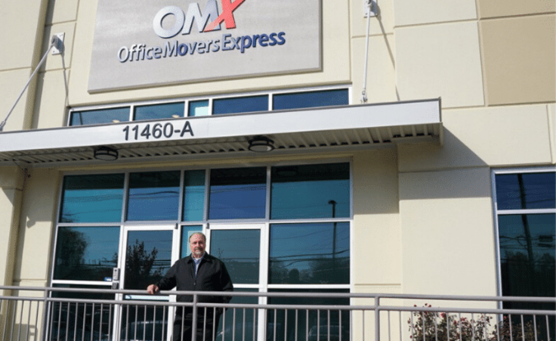 Ed Bacon in front of OMX building